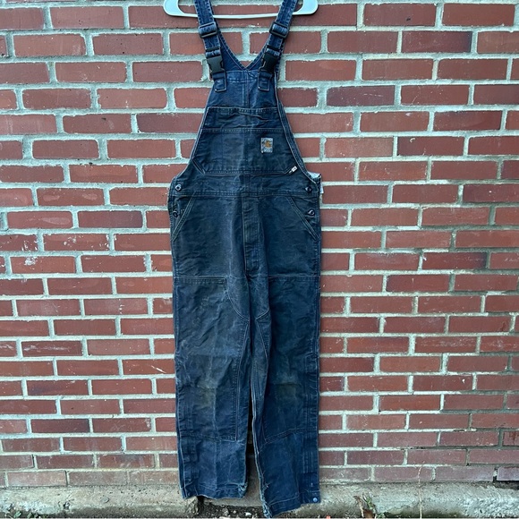 Carhartt Other - Carhartt FR Duck Bib Overalls Unlined Navy Size 34x32
